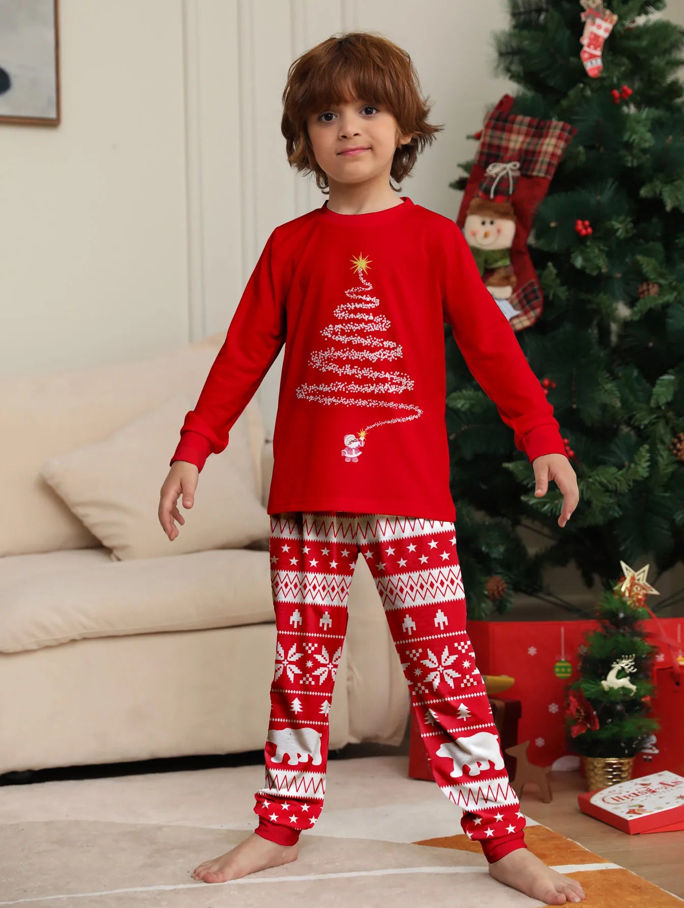 Xmas Tree Minimalist Christmas Pajamas